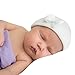Melondipity White Ribbon Hat with Cute White Bow and Ribbon | Nursery Cap with 2-ply Fabric for Newborn Baby Girl