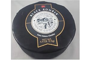 SNOWDONIA CHEESE COMPANY SNOWDONIA BLACK BOMBER CHEDDAR. ENGLAND.WHEEL. 4.4 LB.