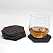 Stjerne Set of 8 Multipurpose Silicone Coasters, Trivets, Mat, Spoon Rest, Bottle Opener, Pot Holder, 6-in-1, Heavy Duty & Flexible (Black, Charcoal)