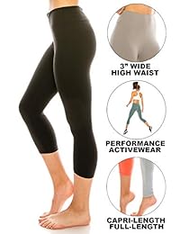 ShyCloset Leggings de yoga de talle alto, capri y tobillo de longitud completa, básicos, suaves, ajustados