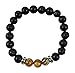 The Vibrant Life Mana Vibes Black Lava Rock and Picture Jasper Essential Oil Beaded Diffuser Bracelet, Essential Oil Jewelry, 8mm Bead Size, Yoga Jewelry
