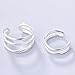 Qiandi 925 Sterling Silver Double Bands Cuff Clip-on Earrings No Piercing Women Girls Christmas Jewelry