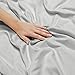 Nestl Split King Sheet Set - 1800 Ultra-Soft Microfiber Bed Sheets - Double Brushed - Deep Pockets - Easy Fit - 5 Piece Set - Bed Sheets & Pillowcases (Split King Size, Light Grey)
