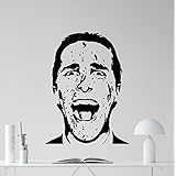 American Psycho Wall Decal Screaming Christian Bale Vinyl Sticker Cinema Movie Wall Art Design Housewares Kids Room Bedroom Decor Removable Wall Mural 84zzz
