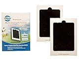 EcoBlueLife 2-Pack Premium Replacement Refrigerator Air Filters - Compatible with Frigidaire Pure Air, Ultra PAULTRA and Electrolux EAFCBF filters.