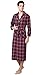 D.TopWarm Men's Spa Classic Pajamas Plaid Cotton & Linen Flannel Long Robes SYH1