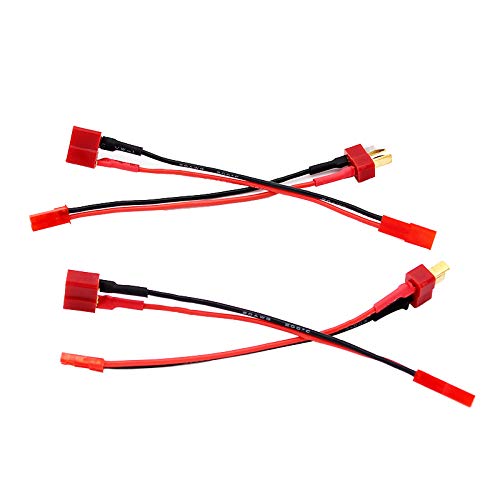 BDHI 2pairs JST Male to Deans Male/JST Female to Deans Female Adapter with 10cm 4in 20awg Wire(BDHI-15)
