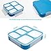 Bento Box, Fun life lunch box, Eco-Friendly, BPA Free, 5 Separated Compartments,Leakproof Container & Airtight Lid, For Healthy, Dry & Liquid Food, Portion Control, Meal Prep, Adults & Kids (blue)