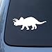 CMI566 Triceratop Dinosaur Decal | Die Cut Vinyl Car Decal Sticker for Car Window Bumper Truck Laptop Ipad Notebook Computer Skateboard Motorcycle | Premium White Vinyl Decal | 6