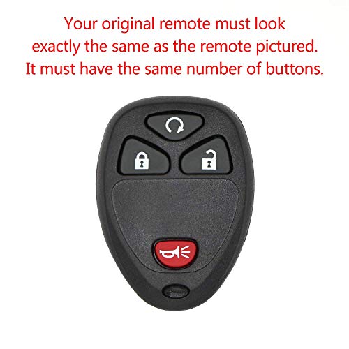 Keyless Entry Remote Control Car Key Fob Fits - Chevy Silverado Traverse Equinox Avalanche/GMC Sierra/Pontiac Torrent/Saturn Outlook Vue 2007 2008 2009 2010 2011 2012 2013 2014 2015 2016,
