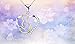 YFN Cat Necklace Sterling Silver Women's Cat Jewelry Gift Two-tone Love Heart Cat Necklace,18