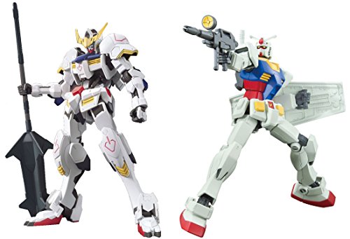 2 Bandai Hobby Gundam Models - HG Orphans Gundam Barbatos "Gundam Iron-Blooded Orphans" and HGUC RX-78-2 Gundam Revive (Japan Import)