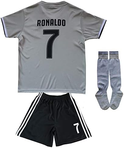 FCM 2018/2019 CR7 New #7 Cristiano Ronaldo Kids Soccer Jersey & Shorts Youth Sizes