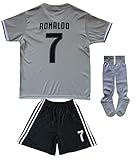 FCM 2018/2019 CR7 New #7 Cristiano Ronaldo Kids Soccer Jersey & Shorts Youth Sizes