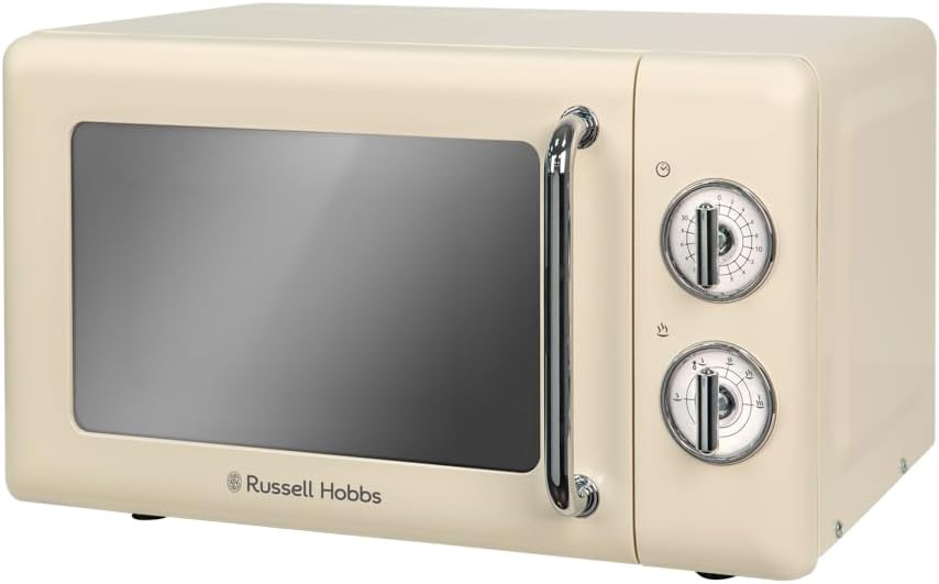 Russell Hobbs RHRETMM705C 17L 700W Cream Retro Solo Microwave