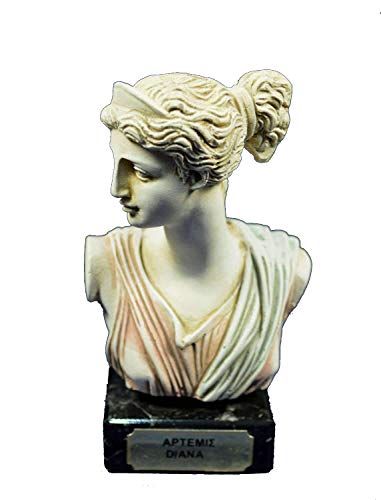 Estia Creations Artemis Sculpture Bust Ancient Greek Goddess of Hunt Artifact