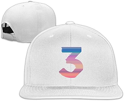 Unisex Chance The Rapper Number 3 Snapback Ajustable Flat Cap White