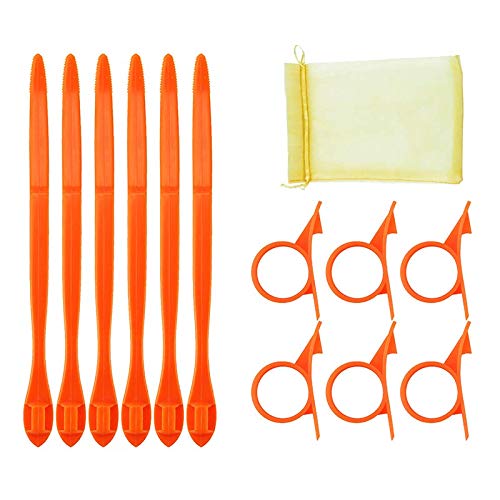 Updated Orange Citrus Peelers，Easy Fruit Slicer Cutter Remover Opener Kitchen Accessories Knife Cooking Tool Kitchen Gadget Plastic Pack of 12