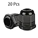 uxcell 20 Pcs M20 Waterproof IP68 Nylon Cable Gland Joint Adjustable Locknut for 6mm-12mm Dia Cable Wire