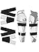 A&R Sports Shin Straps, Junior, Black