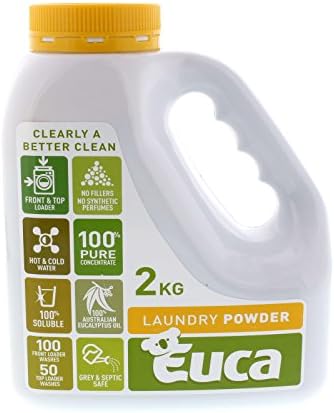 Laundry Powder 100% Australian Made 100% Pure Concentrate No Fillers No Synthetic Perfumes Hot and Cold Water 100% Soluble Grey and Septic Safe 100% Australian Eucalyptus Oil
