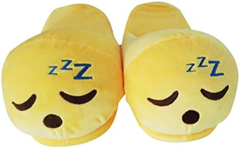 Emoji Cute Cartoon Slippers-Warm Cozy Soft and Funny Comfort-Unisex Home Shoes (Sleeping)
