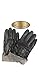 Top Quality Men's Rabbit Fur Lined Genuine Soft Black Leather Gloves