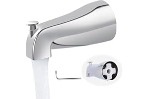 Metal Bathtub Faucet RUIFUNETEK Heavy Duty Tub Spout with Pull-Up Diverter, Universal 1/2" IPS Inside Thread Concealed Bathtu