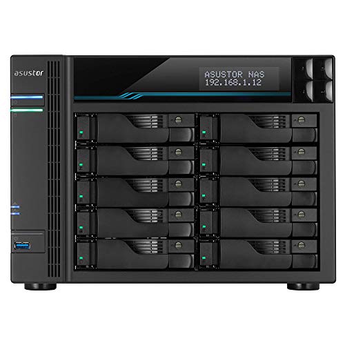 Asustor Lockerstor 8 AS6508T 8 Bay NAS - Network Storage Enclosure, Quad Core 2.1GHz CPU, 8GB RAM DDR4, M.2 NVMe SSD