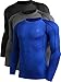 NELEUS Men's 3 Pack Dry Fit Long Sleeve Compression Shirts Workout Running Shirts