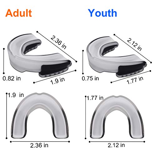AiBOB Sport Mouth Guard Kids Youth/Adults 2pcs (White, Adults (11 yrs & Above))