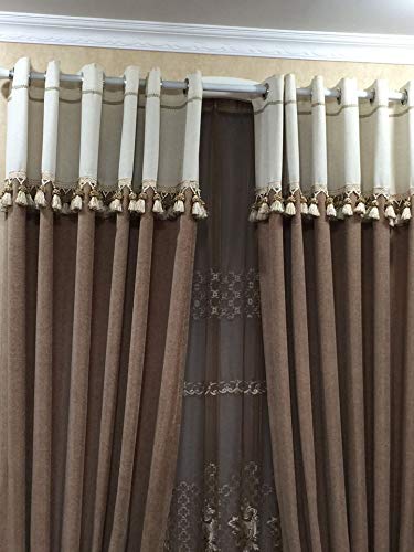 Lace - 12 Meters/lot Hot Sale Globule Curtain Tassel Fringe European-Style Curtains Lace Trim for Sewing Fabric Accessories Decoration - (Color: Rice Wine)