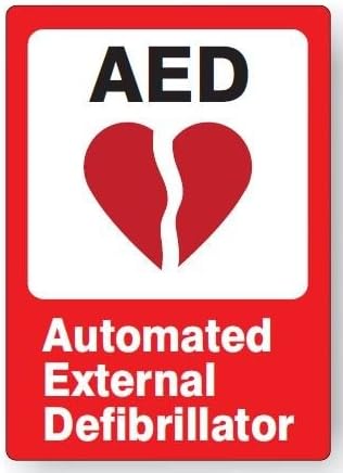 Noticester AED-0134 ''AUTOMATED EXTERNAL DEFIBRILLATOR'' Safety Sign- 10x14 Vinyl Sticker