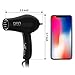 DAN Technology D29 Compact Travel Hair Dryer with Diffuser, Concentrator, Storage Bag, EU Plug Adapter and Folding Handle, 1200W Dual Voltage Hair Dryer, 125V-250V, ETL Certified