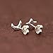 HANFLY Moon and Star 925 Sterling Silver Stud Earring Star Earring (8mm)