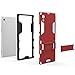Xperia XA1 Case, CoverON Shadow Armor Series Modern Style Slim Hard Hybrid Phone Cover with Kickstand Case for Sony Xperia XA1 - Red