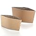 Luckypack 500 Piece Cup Sleeve Corrugated Jacket Cafe Drink Disposable Paper Coffee Cup Sleeves Reusable Holder Cardboard For Hot Drinks, 12 oz./16 oz./20 oz.