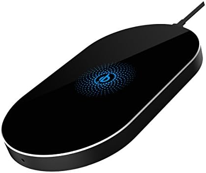 iPhone 8 Wireless Charger, Foxin QI Ultra-Slim 3 Coils Metal Aluminum Wireless Charging Pad for iPhone 8/8 Plus Samsung Nexus Nokia and all Qi-Enabled Devices (3 Coils)