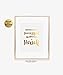 Behind Every Successful Woman Is Herself Gold Foil Print Small Poster Boss Lady Chic Girly Office Wall Art 5 inches x 7 inches
