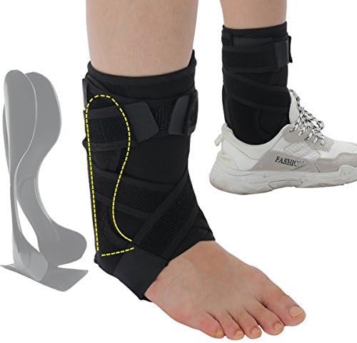 Rigid Ankle Brace Stabilizer,Medical Grade&FDA Approved Ankle Support w/Rigid Stay,Nonslip Strap Compression Ankle Wrap Protection for Ankle Pain Relief,Injury Prevent - R/L Foot,Men or Women