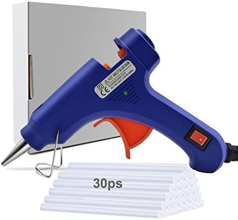 Hot Melt Glue Gun Kit With Glue Sticks Arts Home Tool Repair Diy Crafts Projects Fast Dual Temp 60W 100W PTC Safe (20W)