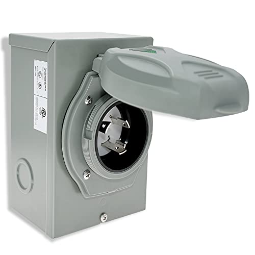 Miady 30 Amp Generator Power Inlet Box, NEMA 3R
