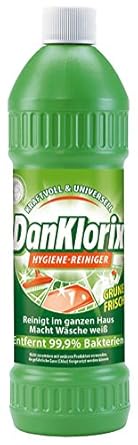 DanKlorix Hygiene-Reiniger Grüne Frische, entfernt 99,9 % Bakterien - 1.5L