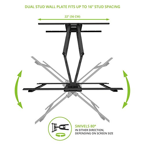 Kanto PDX650 Full Motion Articulating TV Wall Mount for 37inch to 75