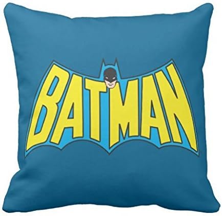 Batman | Vintage Yellow Blue Logo Throw pillow case 1818