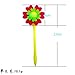 SunAngel Originality Fashion Designed Flower Windmill Pen，Cute Creative Stationery and Office Supplies, 0.7mm Black Ink (6PCS)