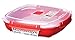 Sistema Microwave Collection Plate with Removable Steaming Rack, Large, 44.6 oz./1.3 L, Red