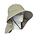 Neck Flap Sun Hat with Wide Brim, UPF 50+ Hiking Safari Fishing hat for Women Men, Sun Protection Hat for Summer Adventures Olive
