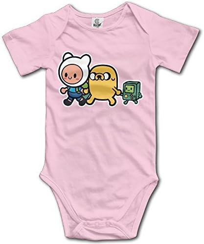 Infant Adventure Time Family Short Sleeve Unisex Baby Babysuit Onesie Pink 6 M