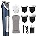 Beard and Hair Trimmer, Hizek Hair Clippers Professional Haircut Kit,Cordless Men's Trimmer with 3 Adjustable Speeds, LED Display, Precision Blade,Travel Bag and 4 Guide Combs For Family Use